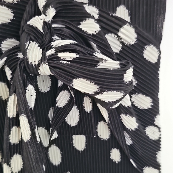 ASOS Black and White Ruched Midi Dress Size 8 - Picture 3 of 5